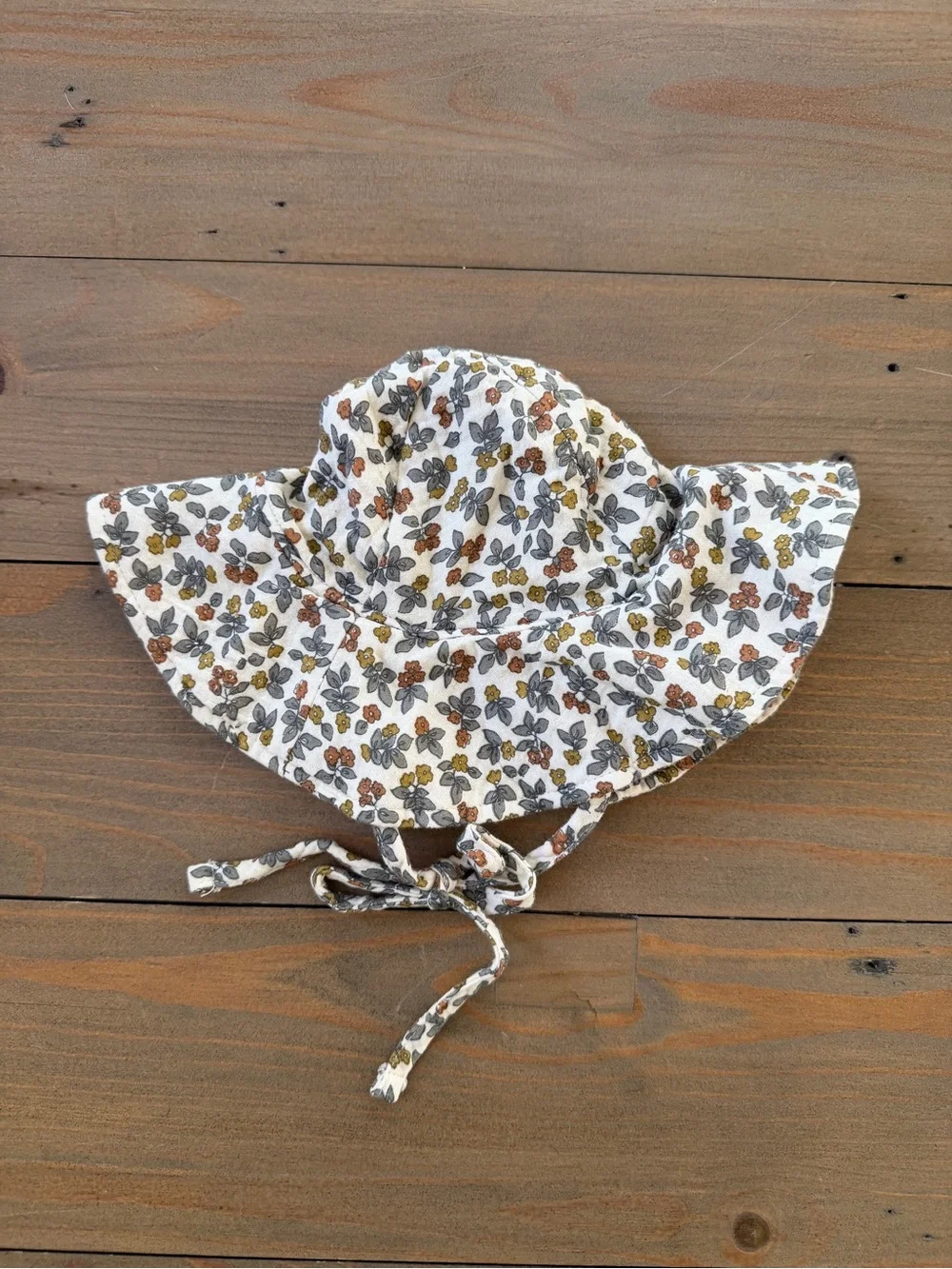 Rylee + Cru Floral Cotton Sun Hat for Kids - 0-6 Months
